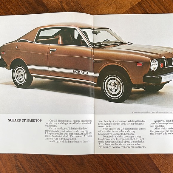 VINTAGE BUNDLE - SUBARU DEALERSHIP PRINT AD BOOKLET 1976 & STUFFED ANIMAL LION - Picture 9 of 12